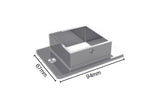 Oblong flange for 50mm square post